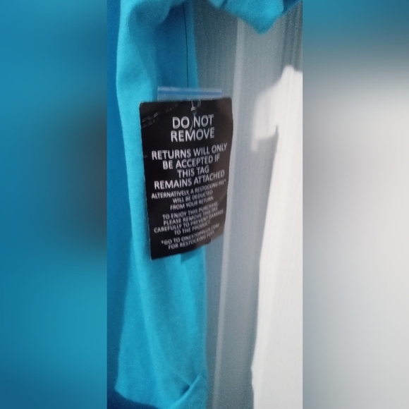 Roaman's Vibrant Blue Pleated Tunic - Picture 3 of 4